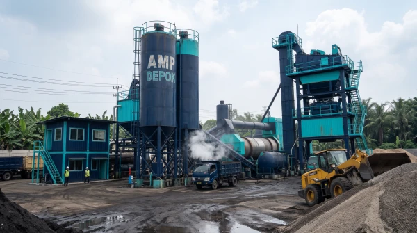 pabrik asphalt mixing plant depok