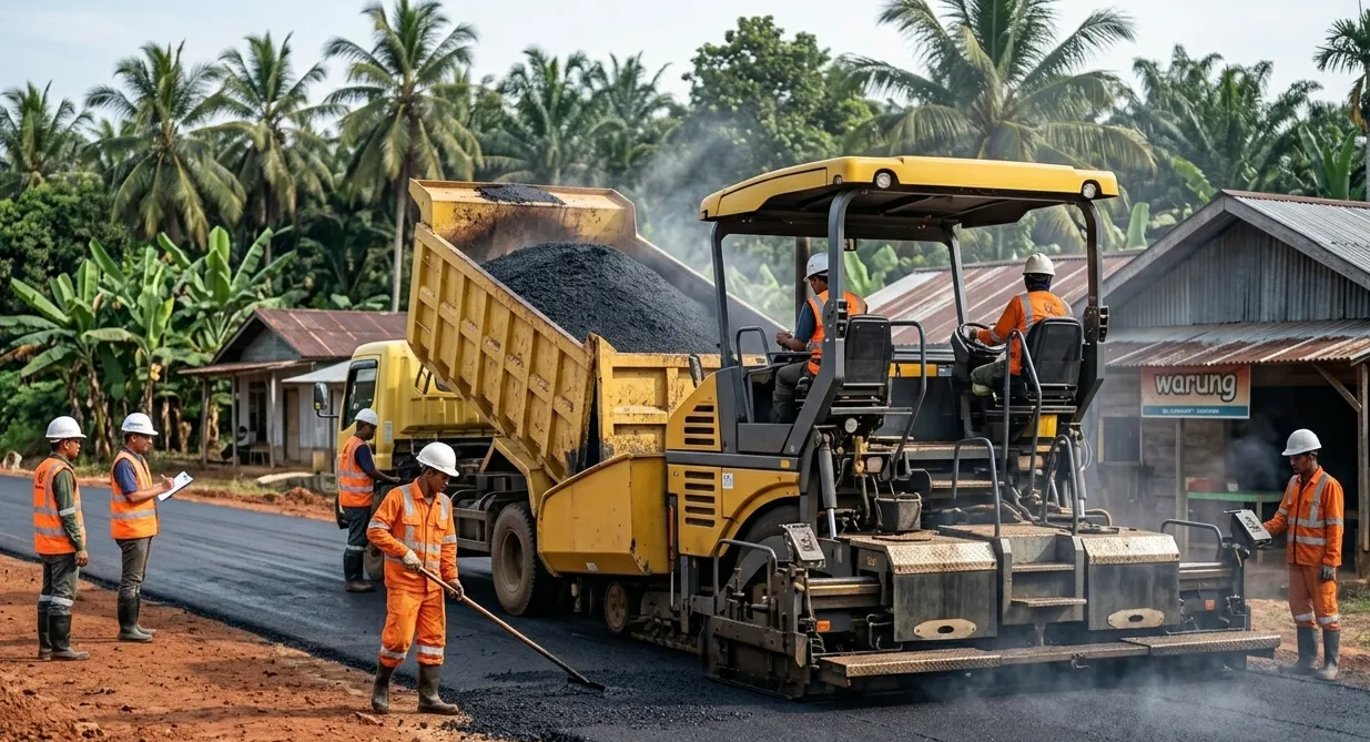 asphalt finisher ready unutk wilayah subang